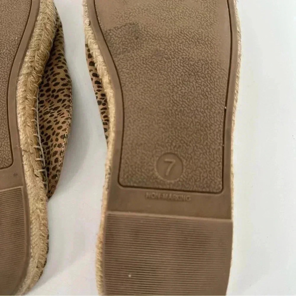 Universal threads womens espadrilles flats size 7 brown leopard slip on mules - Picture 6 of 14